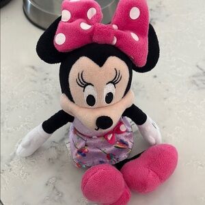 Disney Minnie Mouse Stuffed Animal Pink and Black